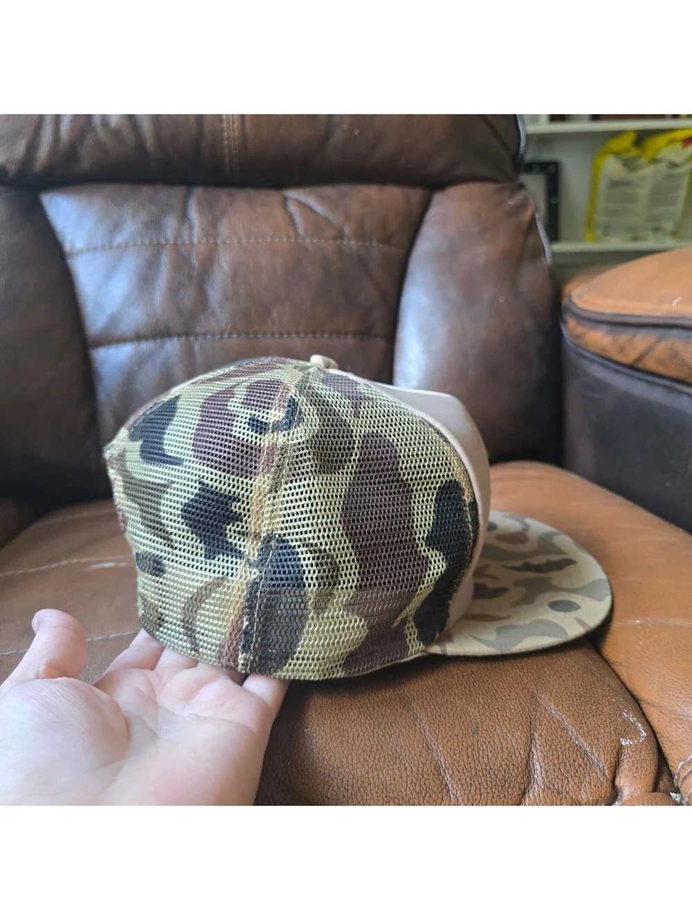 Vintage Duck Camo GCR Cotton Truck Tires Snapback Hat Waco Texas Mesh